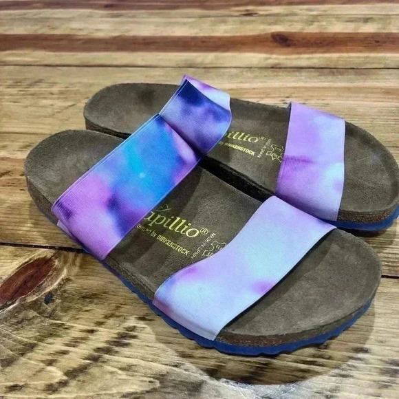 Birkenstock Papillio Curaco Tie Dye Elastic Slip on Sandals in EUC - Picture 8 of 9